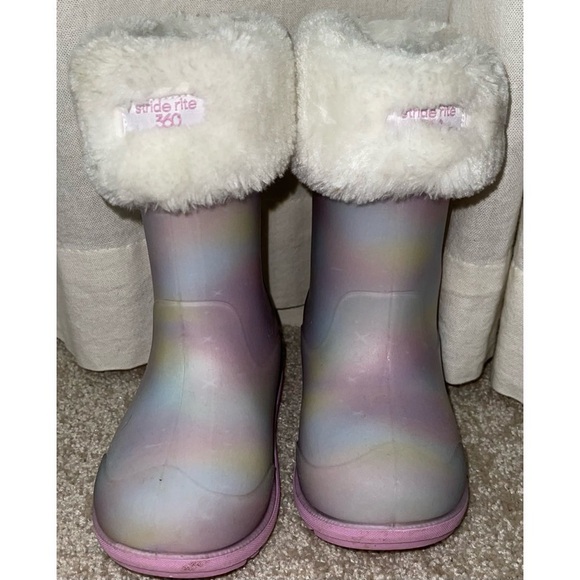 🌸✨Stride Rite 360 Toddler Rainbow Gecko Rain Boot with Cozy Removable Lining - Picture 6 of 14